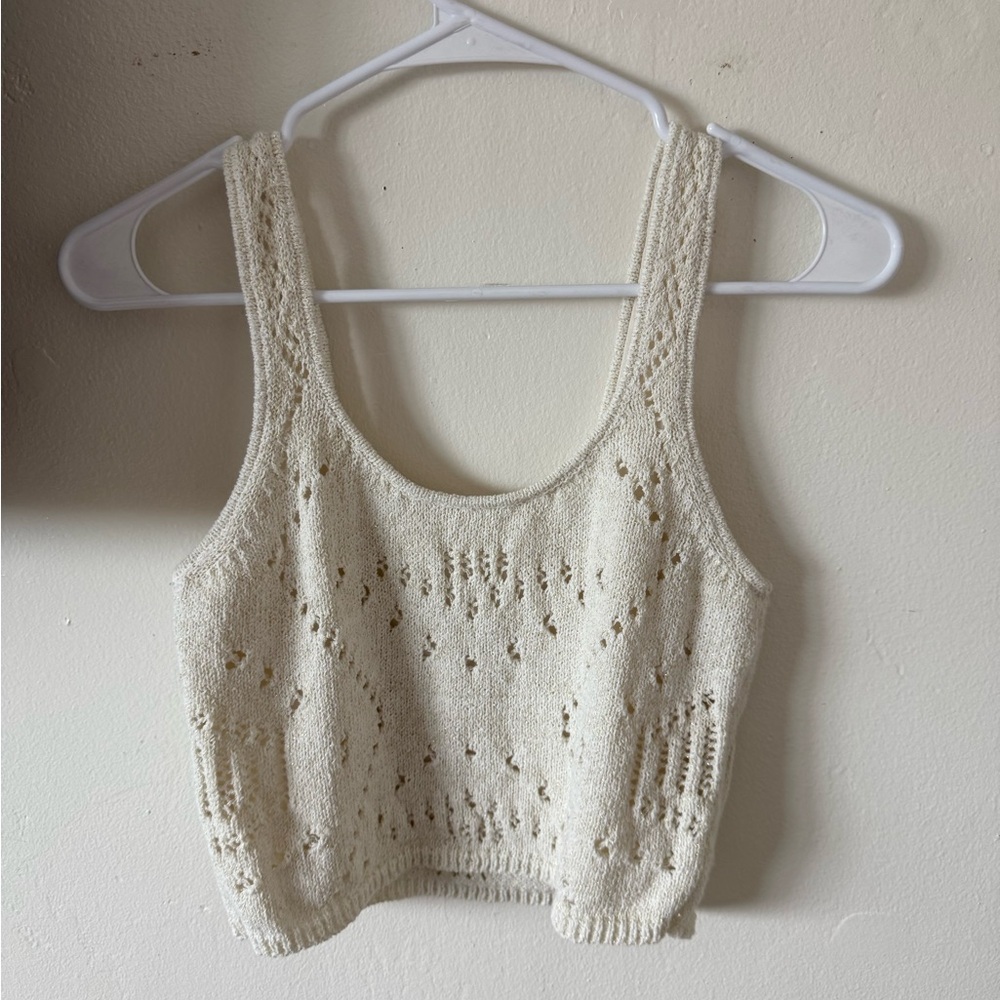 Crop Crotchet Tank Size Medium